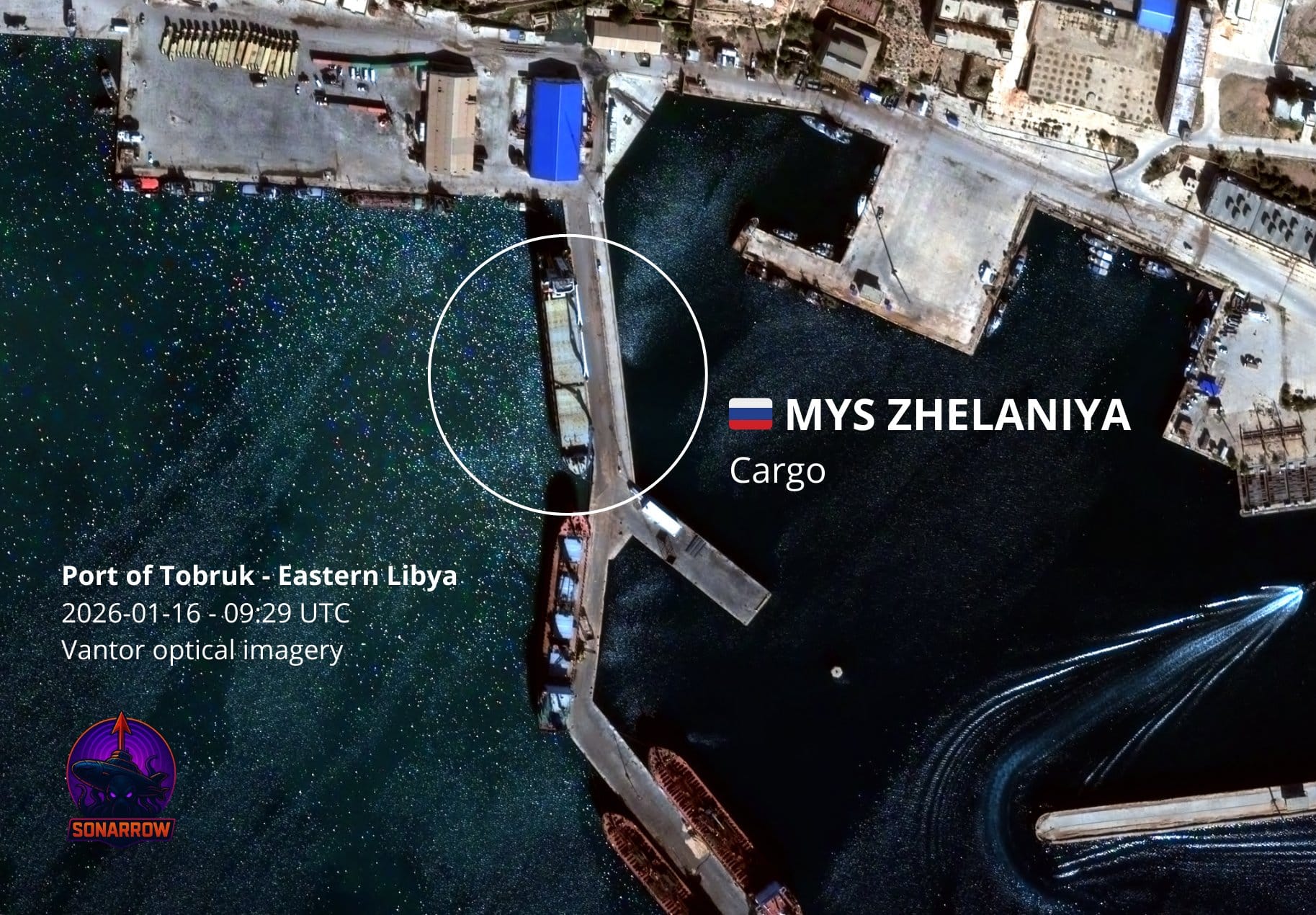 Sanctioned Russian Ship Mys Zhelaniya Brings Military Cargo to Libya