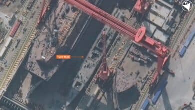Satellite image shows China's third Type 054B under construction