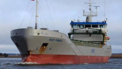 Ship runs aground in UK Harbour with 'challenging' operation