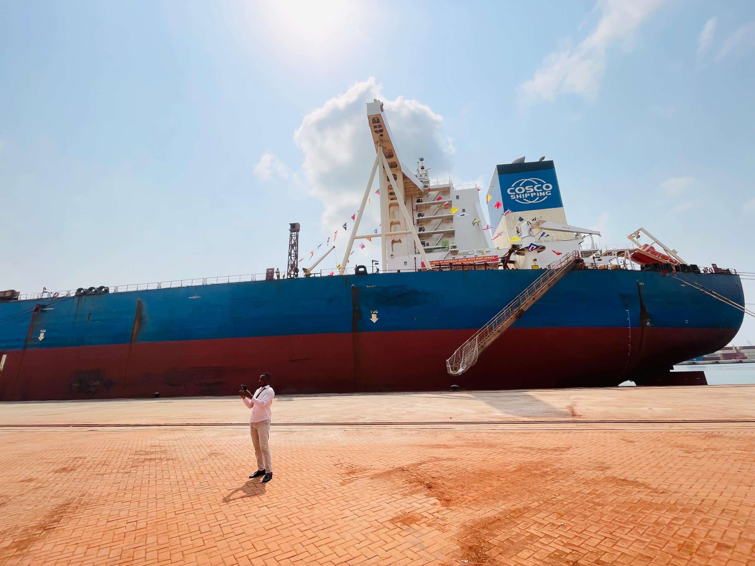 Largest bulk carrier vessel docks at Takoradi Port 