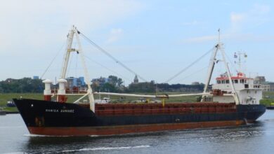 Accident in Emden: MV Danica Sunrise Allides with Mooring Dolphin