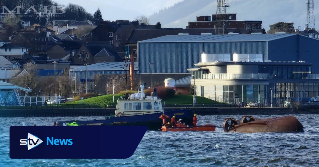 Unseen footage of capsizing of tug boat that killed two on River Clyde
