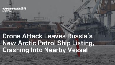 Drone Attack Leaves Russia’s New Arctic Patrol Ship Listing, Crashing Into