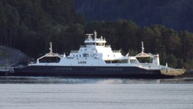 Ferry 'Lote' Grounds at Skarberget, All Passengers Safe
