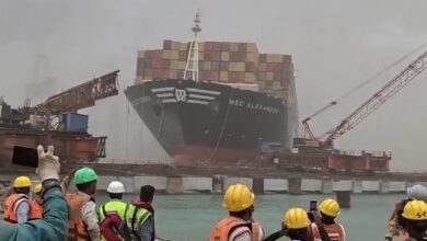 MSC Container Ship Hits New Pier at Mundra Port