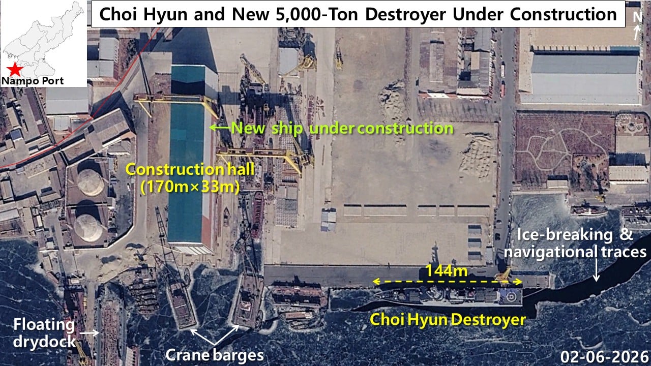 North Korea’s destroyers: satellite analysis, March 2026