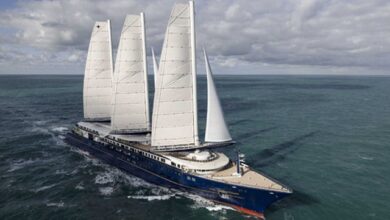 World’s Largest Sail Yacht Cruise Ship Sets New Mark on Trials