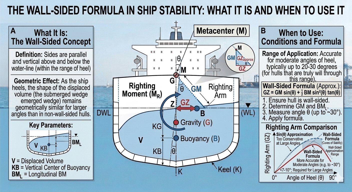 The Wall-Sided Formula in Ship Stability: What It Is and When to Use It