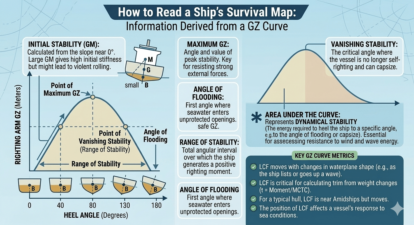 How to Read a Ship’s Survival Map: Information Derived from a GZ Curve