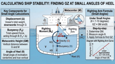 Calculating Ship Stability: How to Find the GZ at Small Angles of Heel