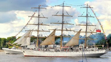 Injury Rescued from Polish Tall Ship 'Dar Młodzieży' in Douglas Port