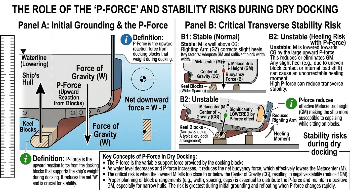 P-force in the context of dry docking