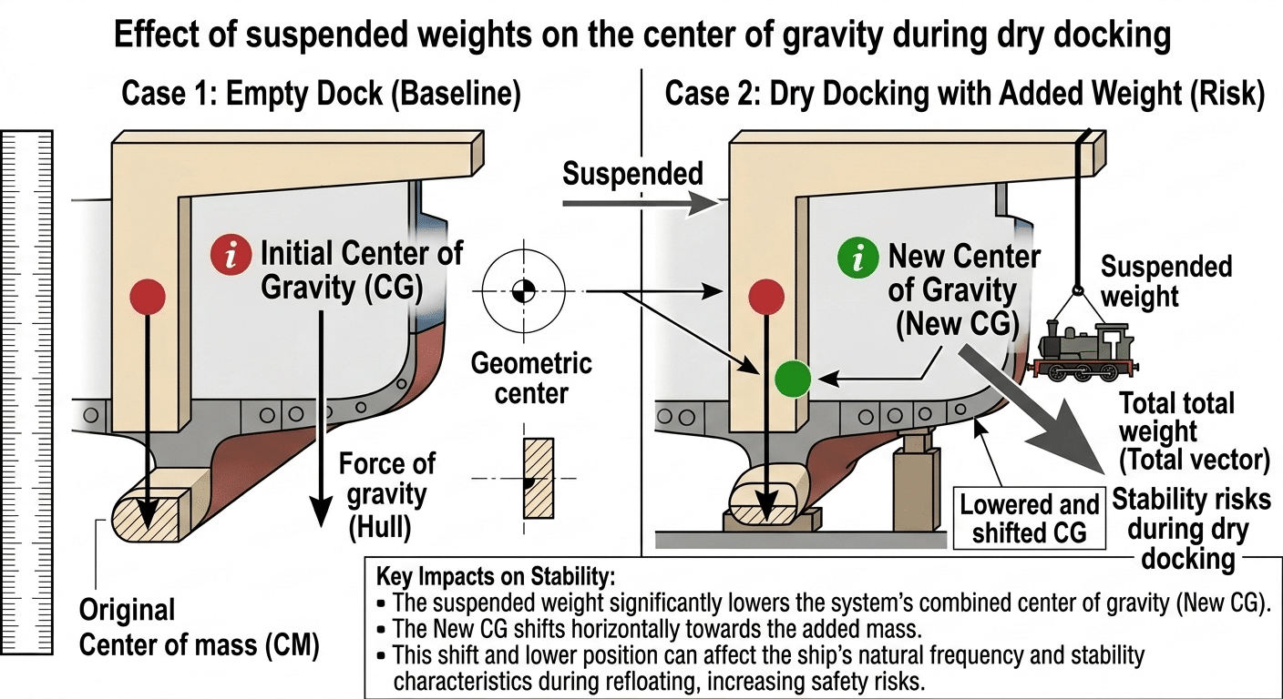 Stability risks during dry docking