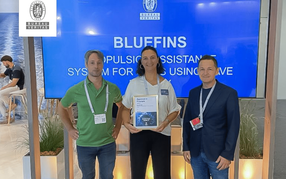 Bluefins wave-powered propulsion assistance system WaveDrive receives AiP from Bureau Veritas