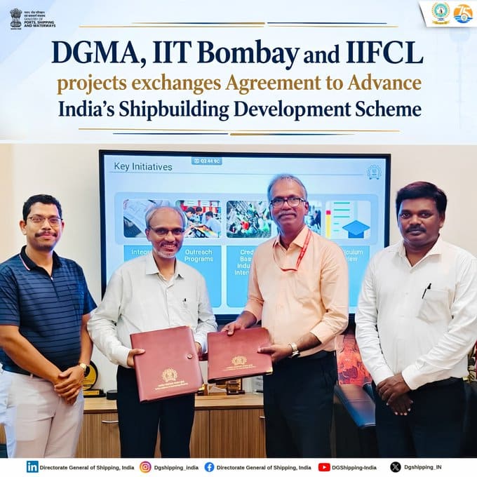 DGMA, IIT Bombay and IIFCL projects sign agreement to support shipyard
