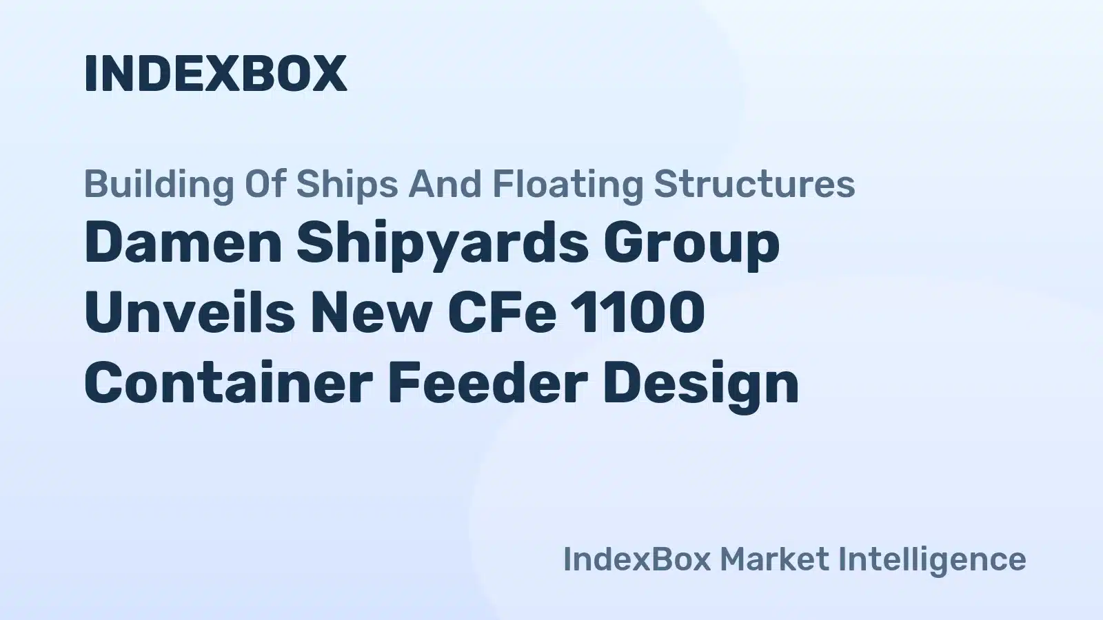 Damen CFe 1100: Hybrid-Ready 1,100 TEU Feeder Vessel for Future Methanol and