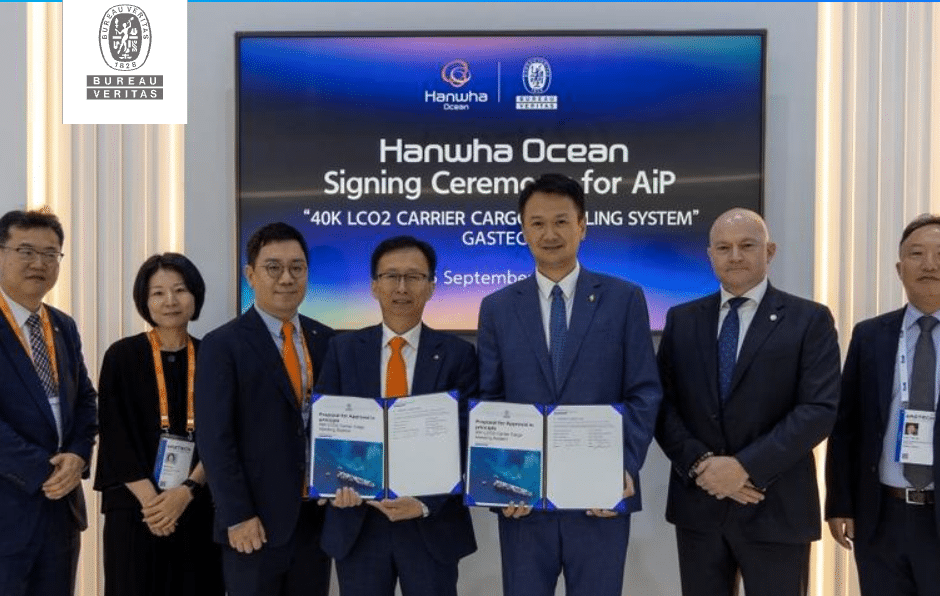 Hanwha Ocean and Bureau Veritas Sign Agreement to Collaborate on the Development of Advanced LCO₂ Cargo Handling System