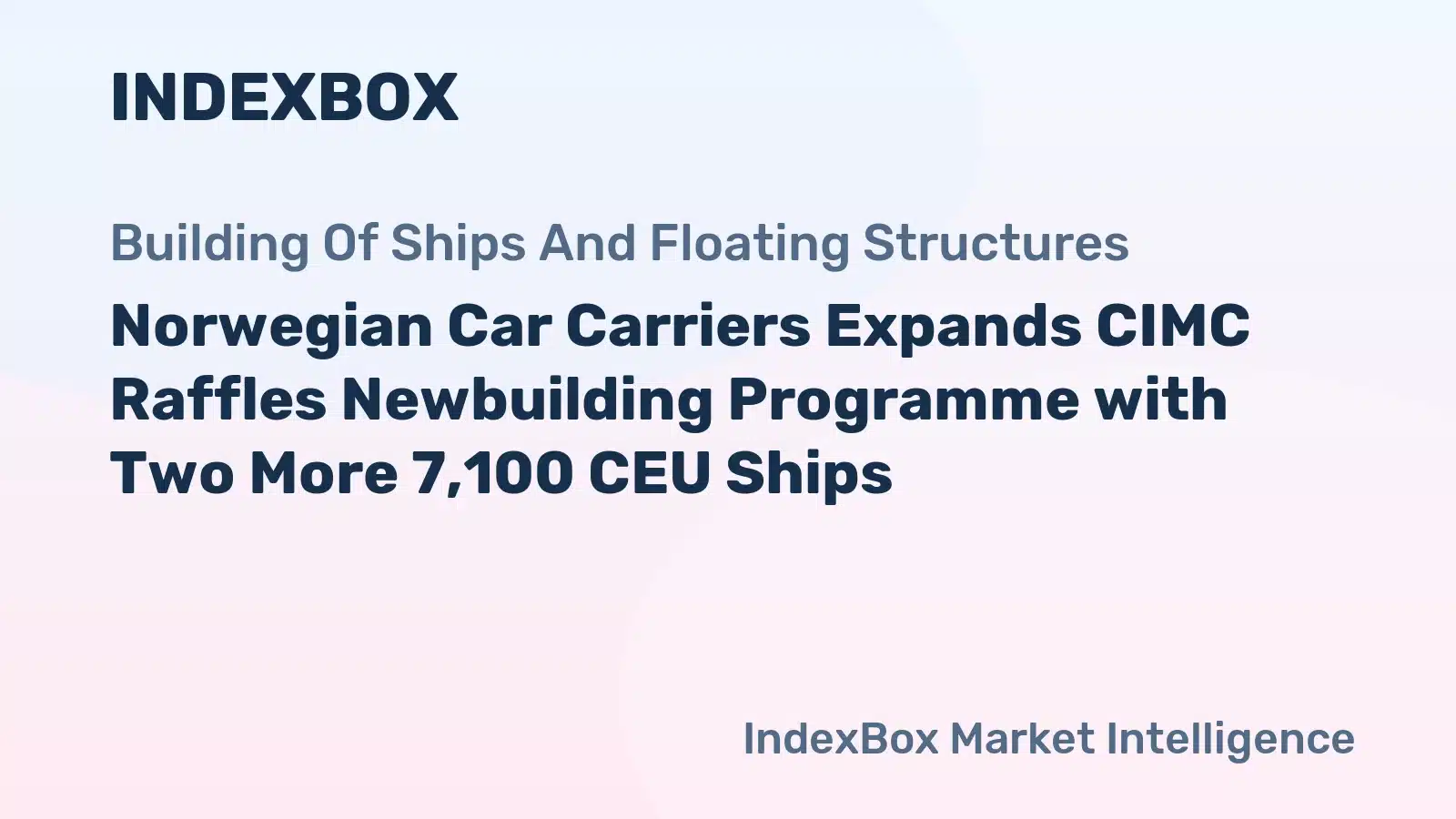 NOCC Orders Two More 7,100 CEU Car Carriers at CIMC Raffles - News and