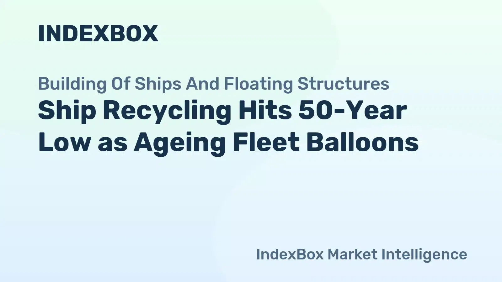 Ship Recycling at 50-Year Low: 340m GT of Ageing Tonnage Piles Up - News and